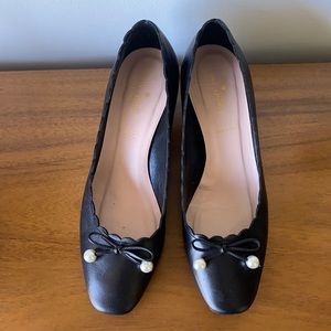 Black Square Toe Kate Spade Pumps